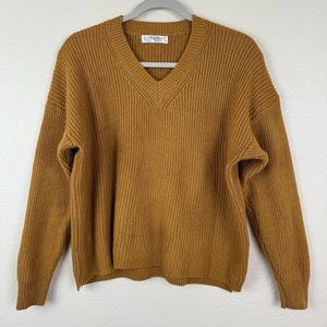 Jon & Anna V-Neck Knit Sweater Burnt Orange Large